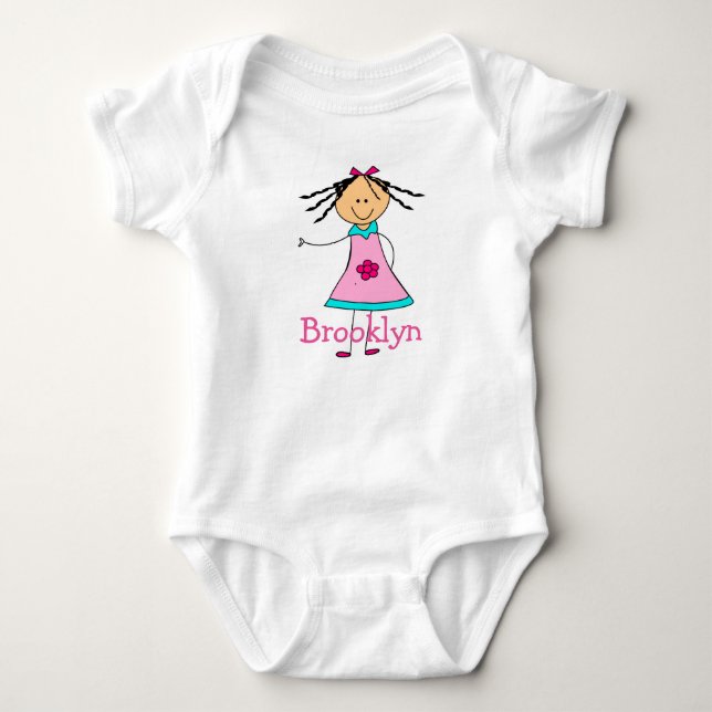 BROOKLYN baby name personalised Bodysuit (Front)