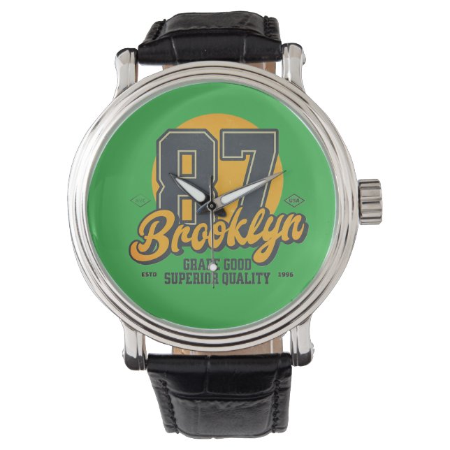 Brooklyn Badge Watch (Front)