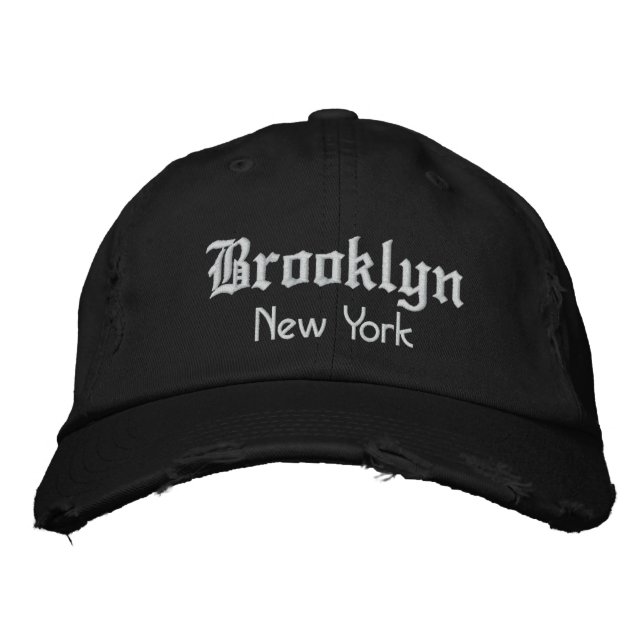 brooklyn bold embroidered hat (Front)