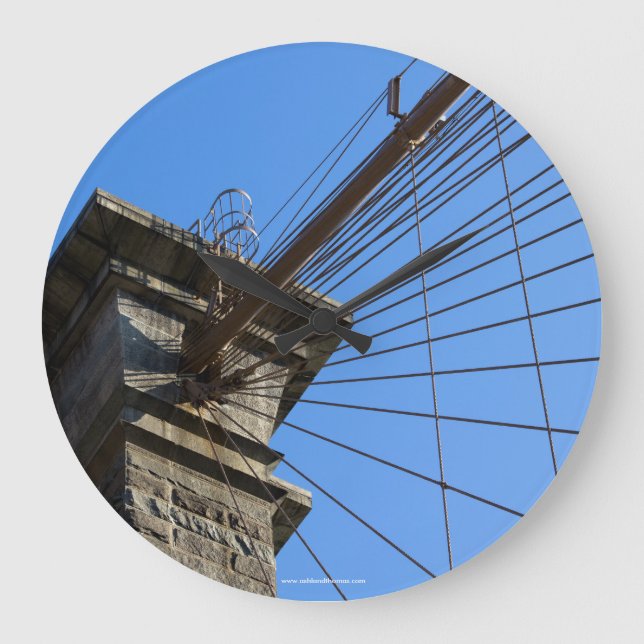 Brooklyn Bridge 01 Large Clock (Front)