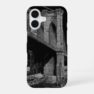 Brooklyn Bridge 1896 waterfront iPhone 16 Case