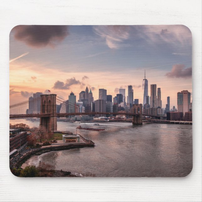 Brooklyn Bridge and Lower Manhattan Mouse Pad (Front)