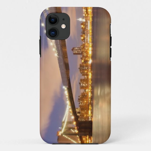 Brooklyn Bridge and Manhattan at Night. Case-Mate iPhone Case (Back)