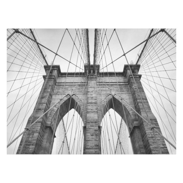 Brooklyn Bridge Architectural Detail Closeup Tablecloth (Front (Horizontal))