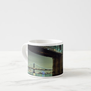 Brooklyn Bridge at night Manhattan Bridge Espresso Cup