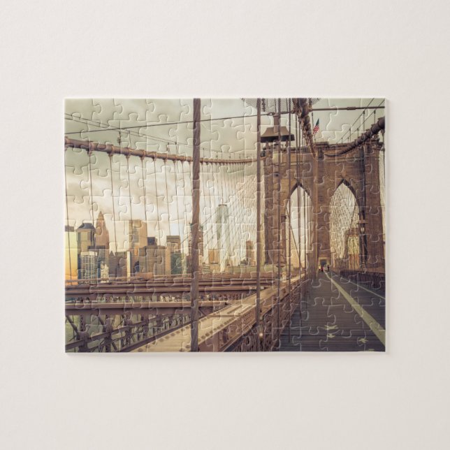 Brooklyn Bridge at Sunset Jigsaw Puzzle (Horizontal)
