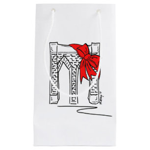 Brooklyn Bridge Bow NYC Christmas Holiday New York Small Gift Bag