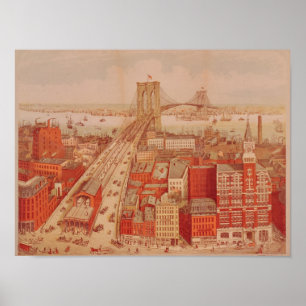 Brooklyn Bridge, c.1883 Poster