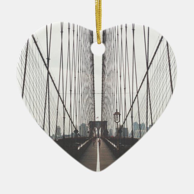 brooklyn bridge ceramic tree decoration (Front)