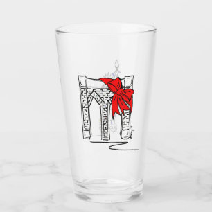 Brooklyn Bridge Christmas New York City NY Holiday Glass