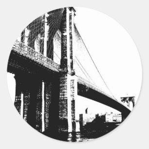 Brooklyn Bridge Classic Round Sticker