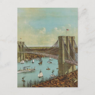 Brooklyn Bridge Colour Postcard
