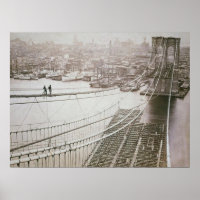 Brooklyn Bridge Construction Early Manhattan