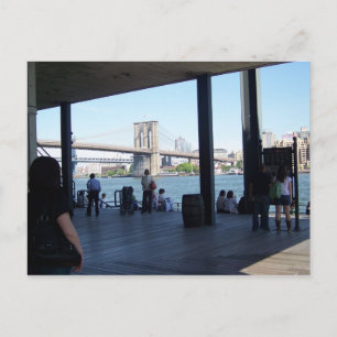 brooklyn bridge from south street seaport postcard