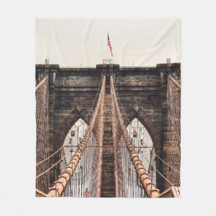 Brooklyn Bridge in New Yorkabstract, america, amer Fleece Blanket