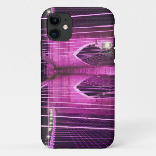 Brooklyn Bridge Lit Purple Case-Mate iPhone Case