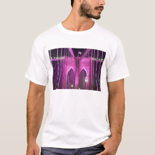 Brooklyn Bridge Lit Purple T-Shirt