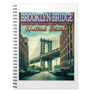 BROOKLYN BRIDGE - MANHATTAN - BROOKLYN - NEW YORK NOTEBOOK