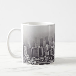 BROOKLYN BRIDGE NEW YORK A FOGGY DAY COFFEE MUG