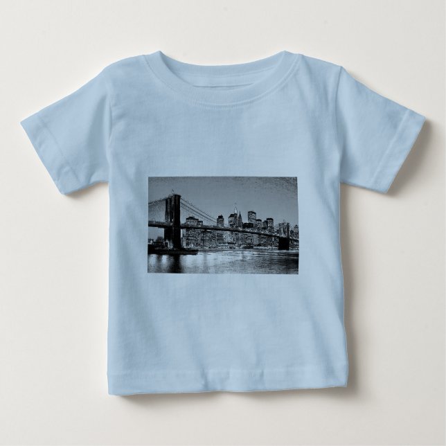 Brooklyn Bridge New York City Baby T-Shirt (Front)