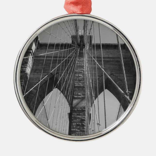 Brooklyn Bridge New York City Metal Tree Decoration (Front)