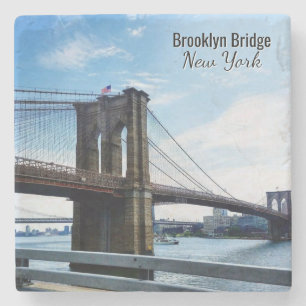 Brooklyn Bridge New York Souvenir Stone Coaster