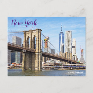 Brooklyn Bridge New York Travel Postcard
