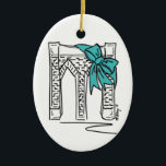 Brooklyn Bridge NYC Christmas Hanukkah Holiday Ceramic Tree Decoration<br><div class="desc">Features an original marker illustration of a classic NYC landmark, the Brooklyn Bridge, "dressed up" for the holiday season. Ideal for celebrating Christmas or Hanukkah! This illustration is also available on other products. Don't see what you're looking for? Need help with customization? Contact Rebecca to have something designed just for...</div>