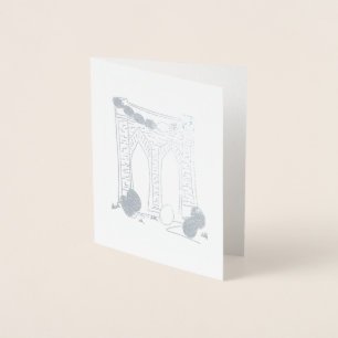 Brooklyn Bridge NYC New York Easter Egg Hunt Foil Card