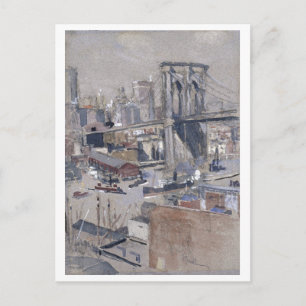 Brooklyn Bridge Painting Postcard