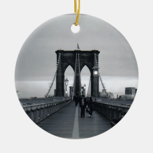 Brooklyn Bridge Photo Ornament 2 (Front)