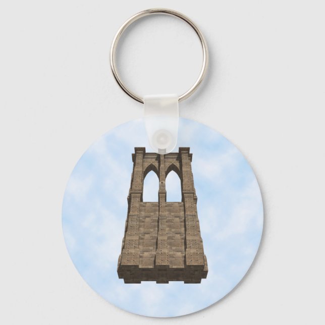 Brooklyn Bridge Pillar: 3D Model: Keychain (Front)