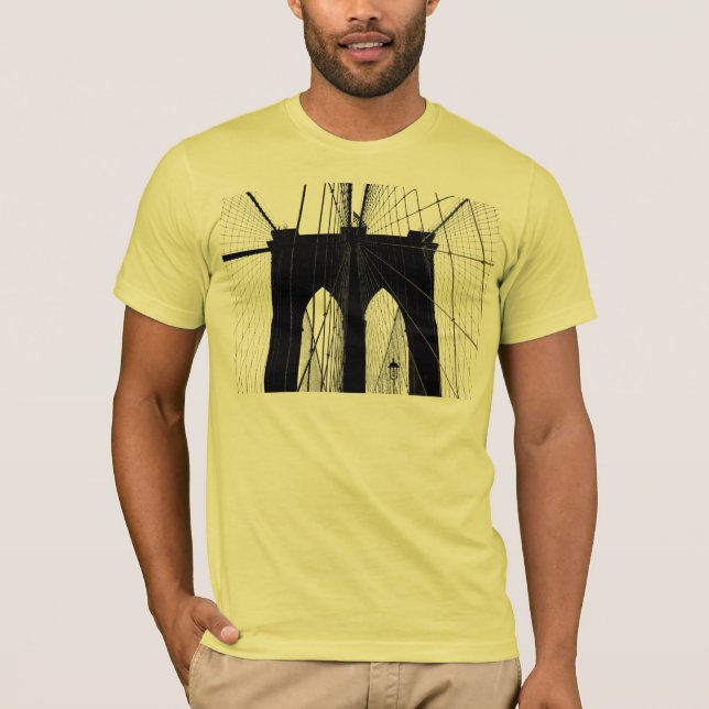 Brooklyn Bridge silhouette black T-Shirt (Front)