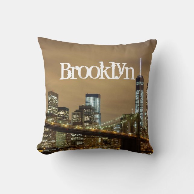 Brooklyn Bridge Skyline Cushion (Front)