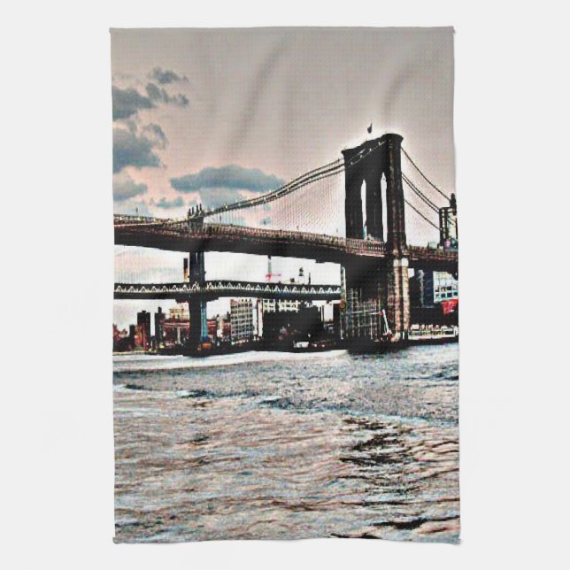 Brooklyn Bridge Tea Towel (Vertical)