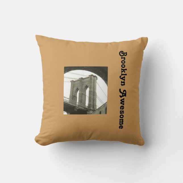 Brooklyn Bridge Throw Pillow (Front)