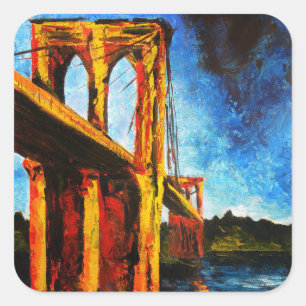 Brooklyn Bridge to Utopia 2009 Square Sticker