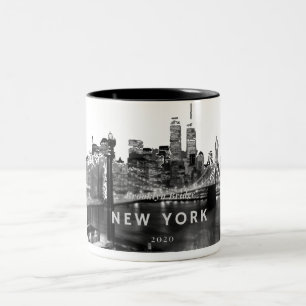 Brooklyn Bridge Two-Tone Coffee Mug