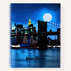 Brooklyn Bridge Under a Full Moon Journal