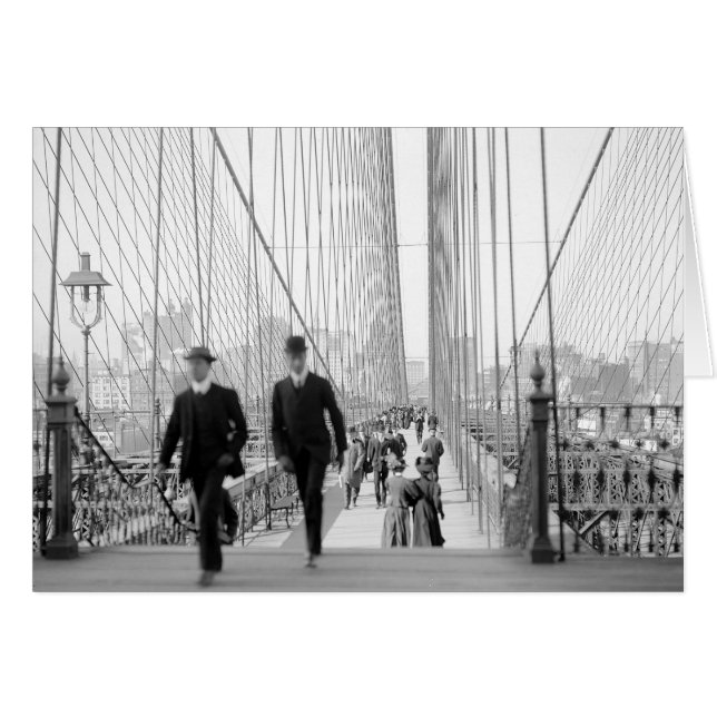 Brooklyn Bridge Walkway, 1905 (Front Horizontal)