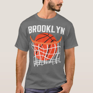 Brooklyn city new york basketball net graphic spor T-Shirt