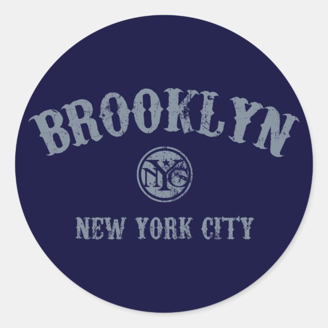 *Brooklyn Classic Round Sticker (Front)