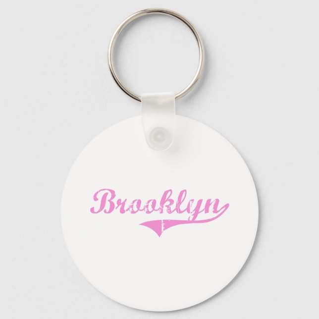 Brooklyn Classic Style Name Key Ring (Front)