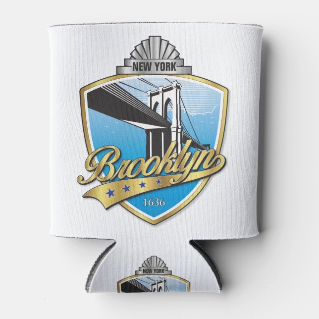 Brooklyn Design Gold Can Cooler (Front)