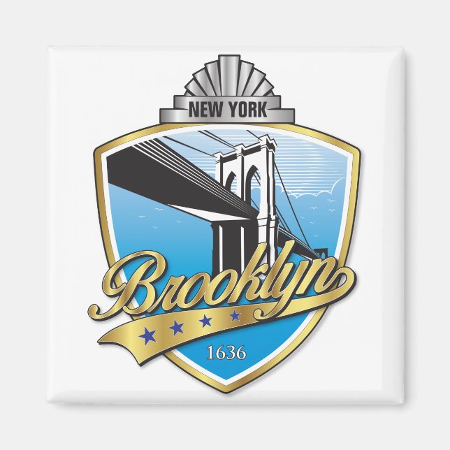 Brooklyn Design Gold Magnet (Front)