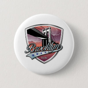 Brooklyn Design Silver 6 Cm Round Badge
