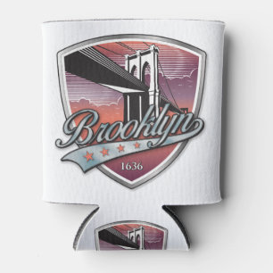 Brooklyn Design Silver Can Cooler