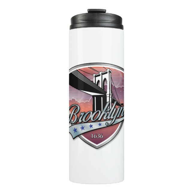 Brooklyn Design Silver Thermal Tumbler (Front)