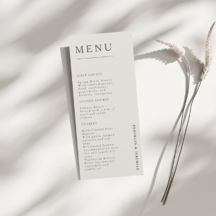 BROOKLYN Elegant Serif Wedding Dinner Menu