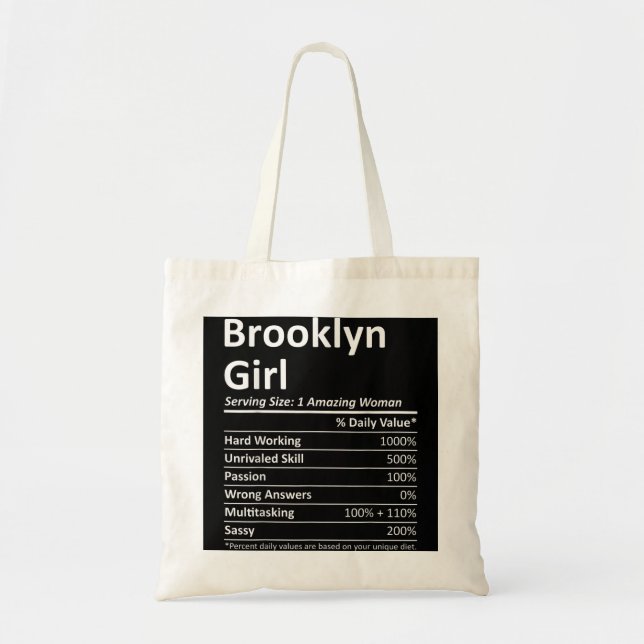 BROOKLYN GIRL NY NEW YORK Funny City Home Roots US Tote Bag (Front)
